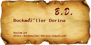 Bockmüller Dorina névjegykártya